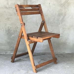 Asientos plegables, Silla rústica, Asiento plegable de madera natural, Elementos esenciales para exteriores, Carpintería personalizada, Muebles de cafetería de madera, Portátil y ahorrador de espacio