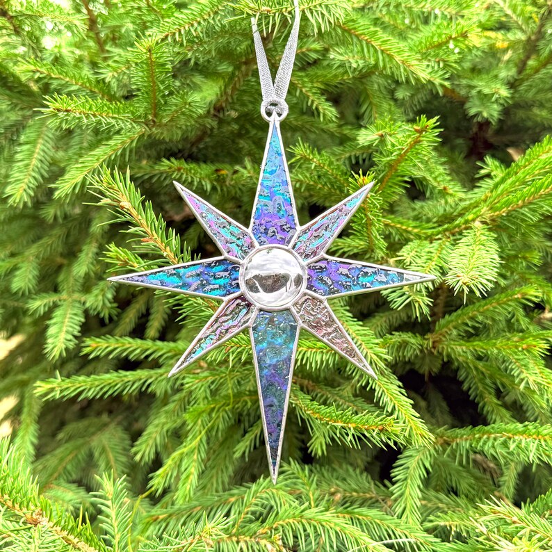 Handmade Stained Glass Snowman Christmas Ornament – Unique Holiday Tree ...