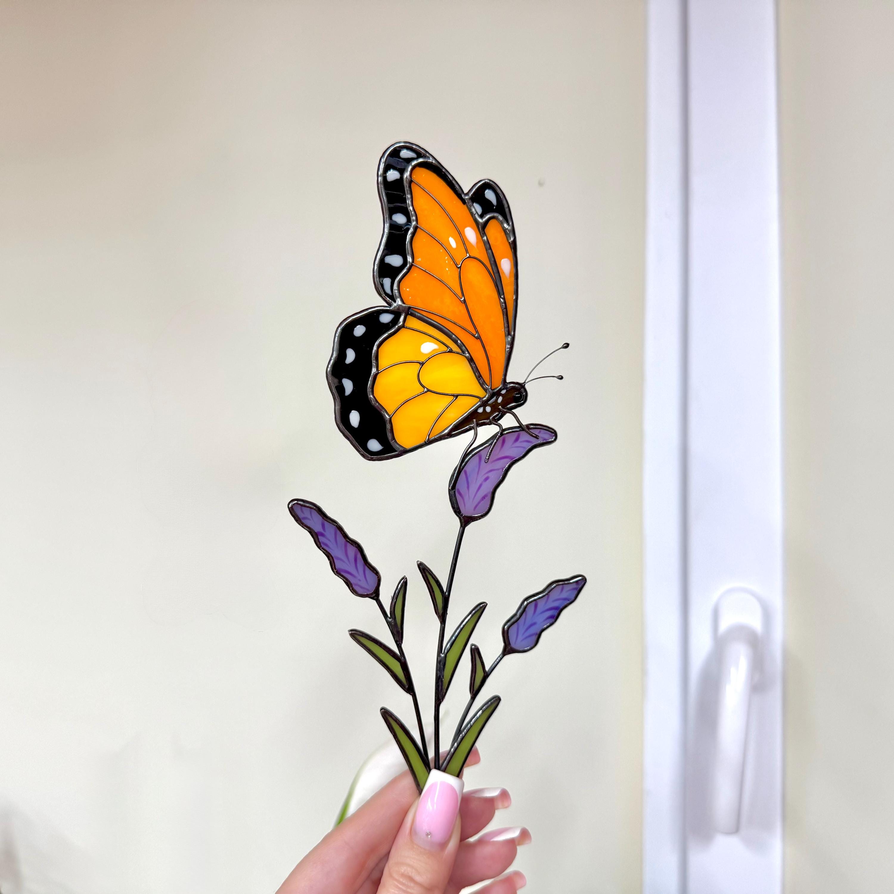 Purple Glass Butterfly - Etsy