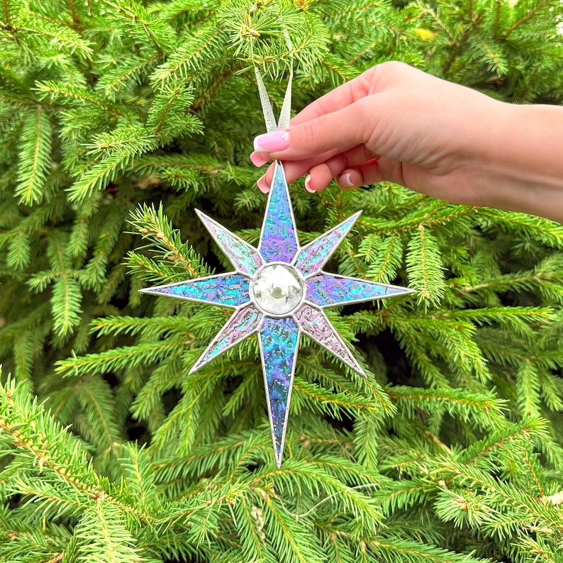 Handmade Stained Glass Snowman Christmas Ornament – Unique Holiday Tree ...