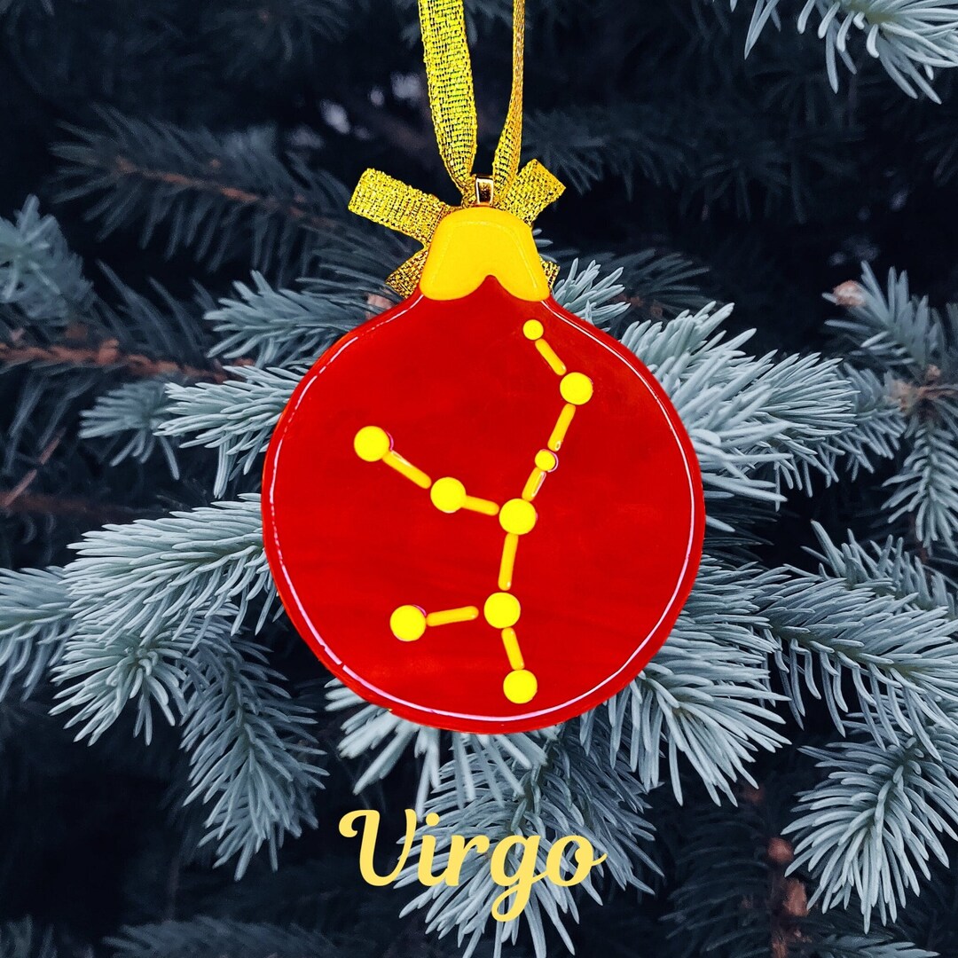 Virgo Sign Zodiac Constellation Ornament Fused Glass. Etsy