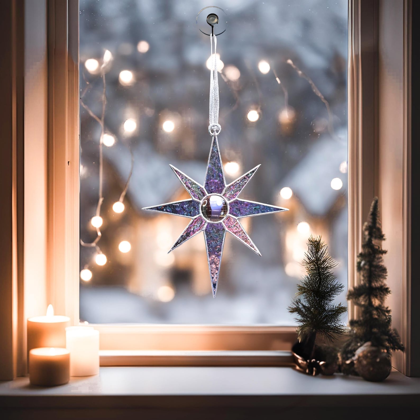 Handmade Stained Glass Snowman Christmas Ornament – Unique Holiday Tree ...