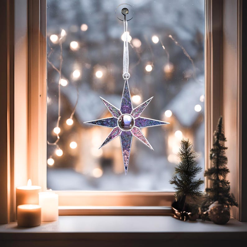 Handmade Stained Glass Snowman Christmas Ornament – Unique Holiday Tree ...