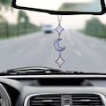 Stained Glass Car Witch Decor. Unique Moon Phases Charm for Your Car. Perfect Witchy Gift for Spiritual Souls and Lunar Lovers.