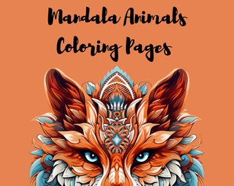 Mandala Art Animals Coloring Pages - 30 Unique Designs, Therapeutic, Relaxing, Mindful, Gift for Mother, Holiday Time by Blululi