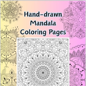 Mandala Coloring Pages volume 6 - 16 Hand Drawn Designs - Pattern Mandala, Adult Coloring Pages,Antistress,Art Therapy,stoner Coloring page