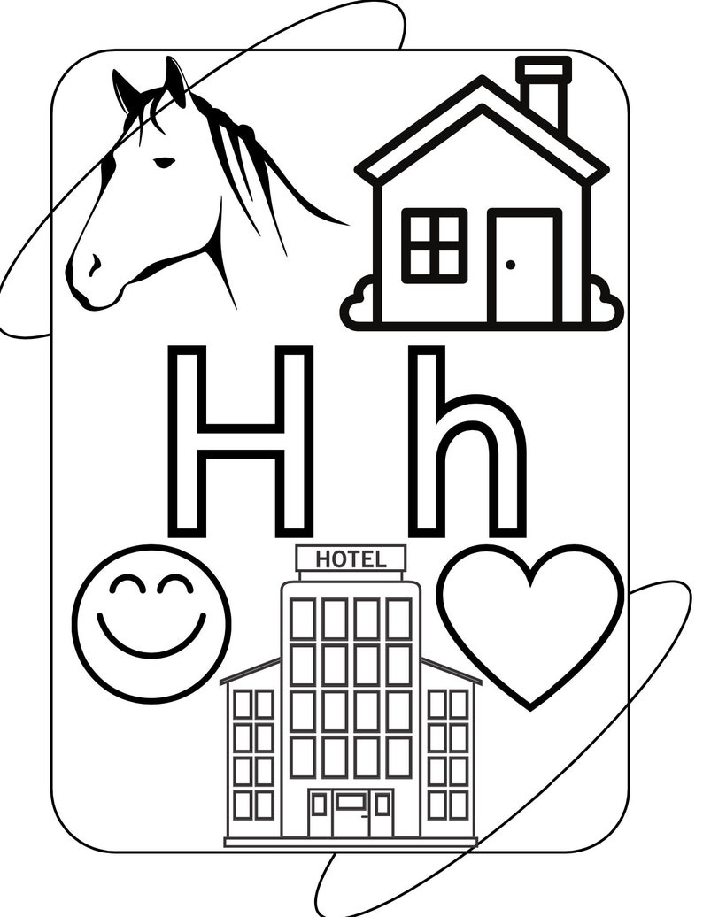 26 Alphabet Flashcards, Printable Coloring Pages for Kids, ABC