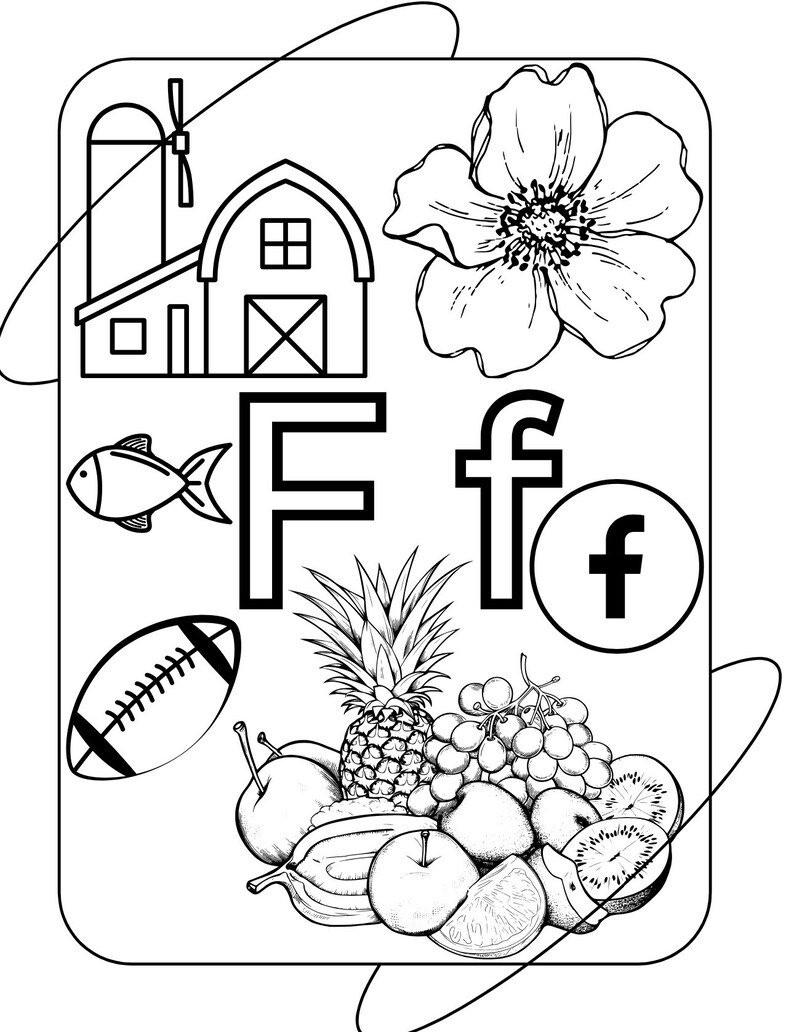 26 Alphabet Flashcards, Printable Coloring Pages for Kids, ABC