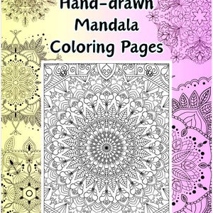 Pagine da colorare di mandala volume 6 - 16 disegni disegnati a mano - Mandala con motivi, pagine da colorare per adulti, arteterapia, libro da colorare digitale