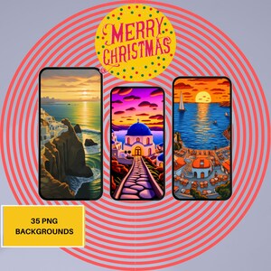 Santorini Dreamscape: 35 encantadores fondos de pantalla para iPhone: estilo y fotografía de dibujos animados, paisajes griegos, cúpulas azules y más. Fondo de pantalla del teléfono
