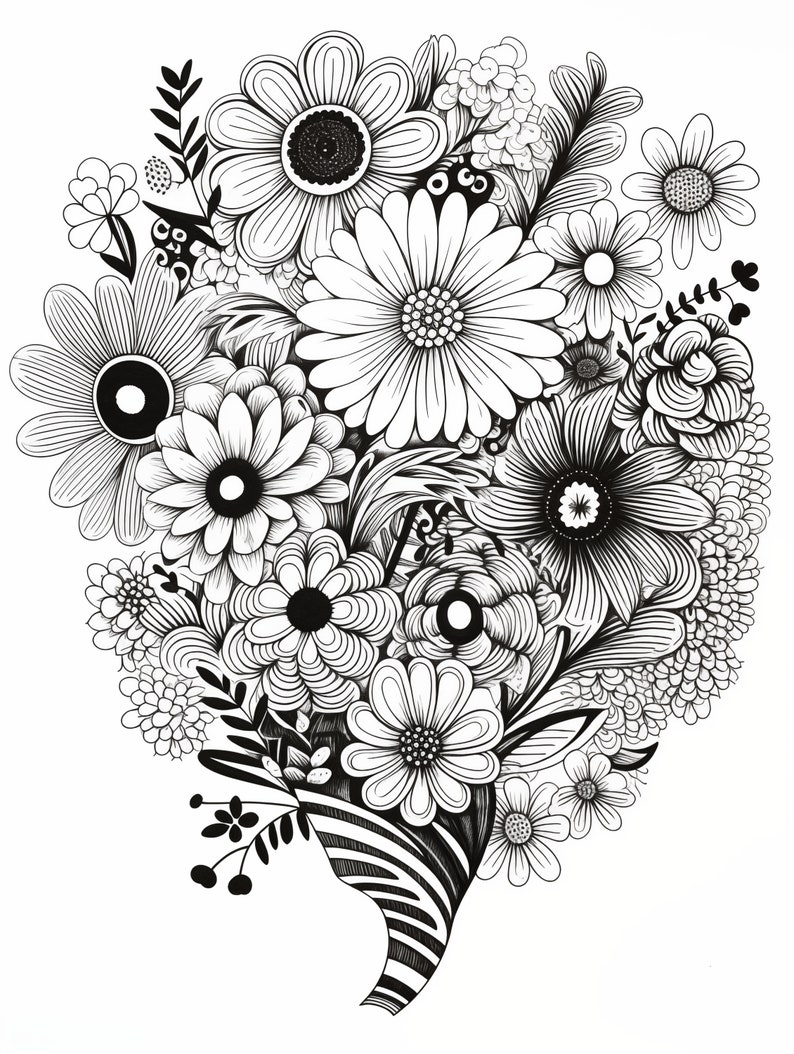 Abstract Art Nature-Inspired Portraits Coloring Pages are a therapeutic delight! Download the PDF file with over 50 designs, ready to be printed and colored. Experience the joy of adding your personal touch to these unique and intricate portraits.