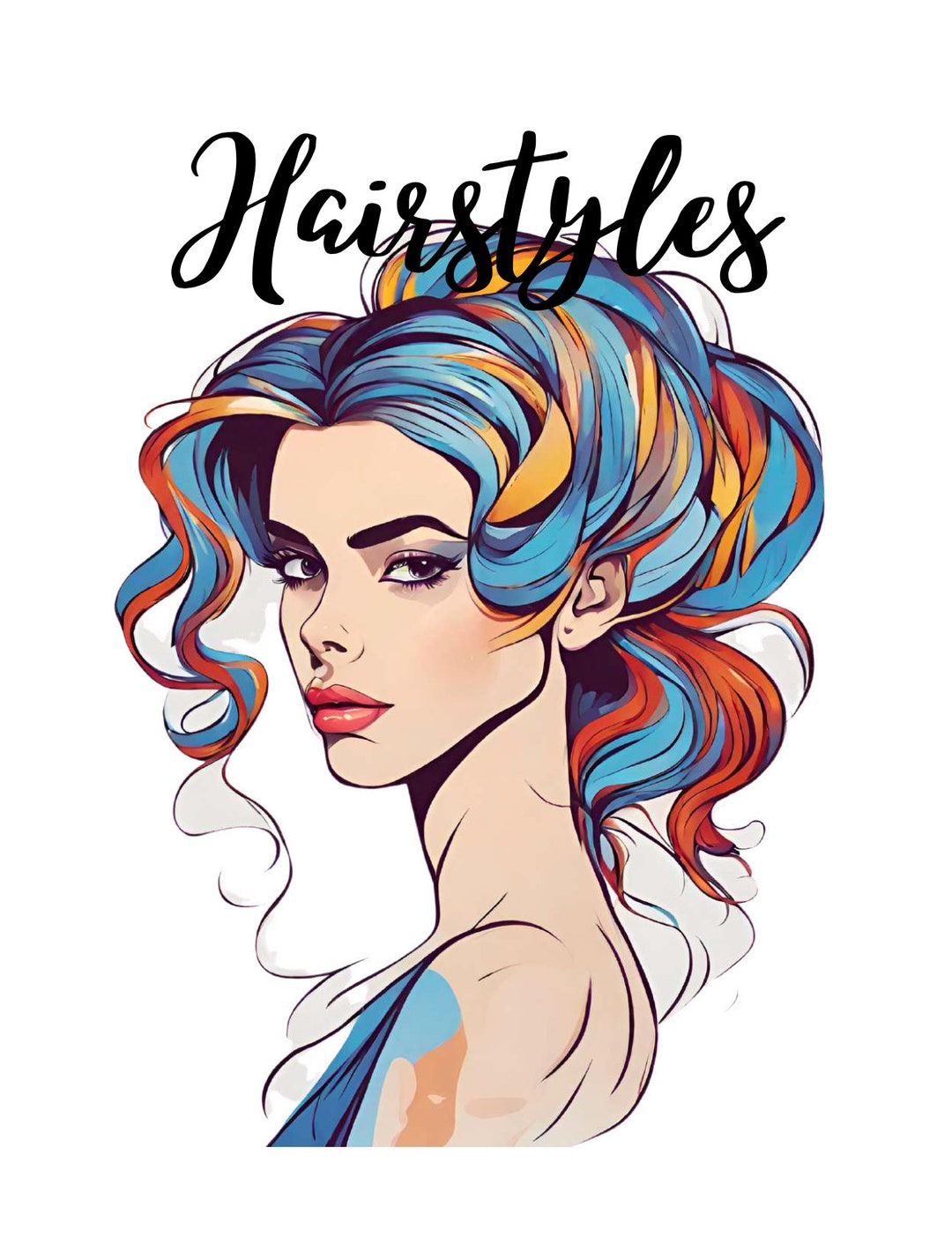 Global Hairstyles Coloring Pages Collection by Blululi - Etsy