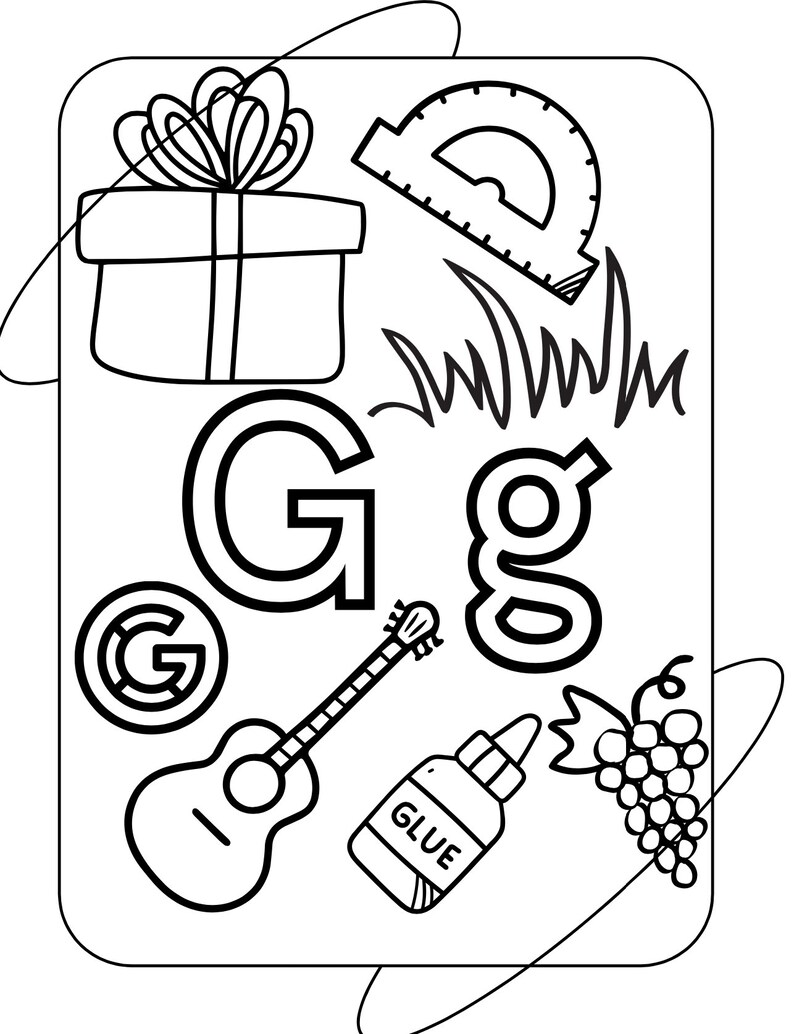 26 Alphabet Flashcards, Printable Coloring Pages for Kids, ABC