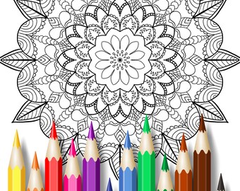 Dibujos para colorear de mandalas para tu tiempo libre y momentos de relajación: libro digital para colorear para el hogar, la familia y los amigos.