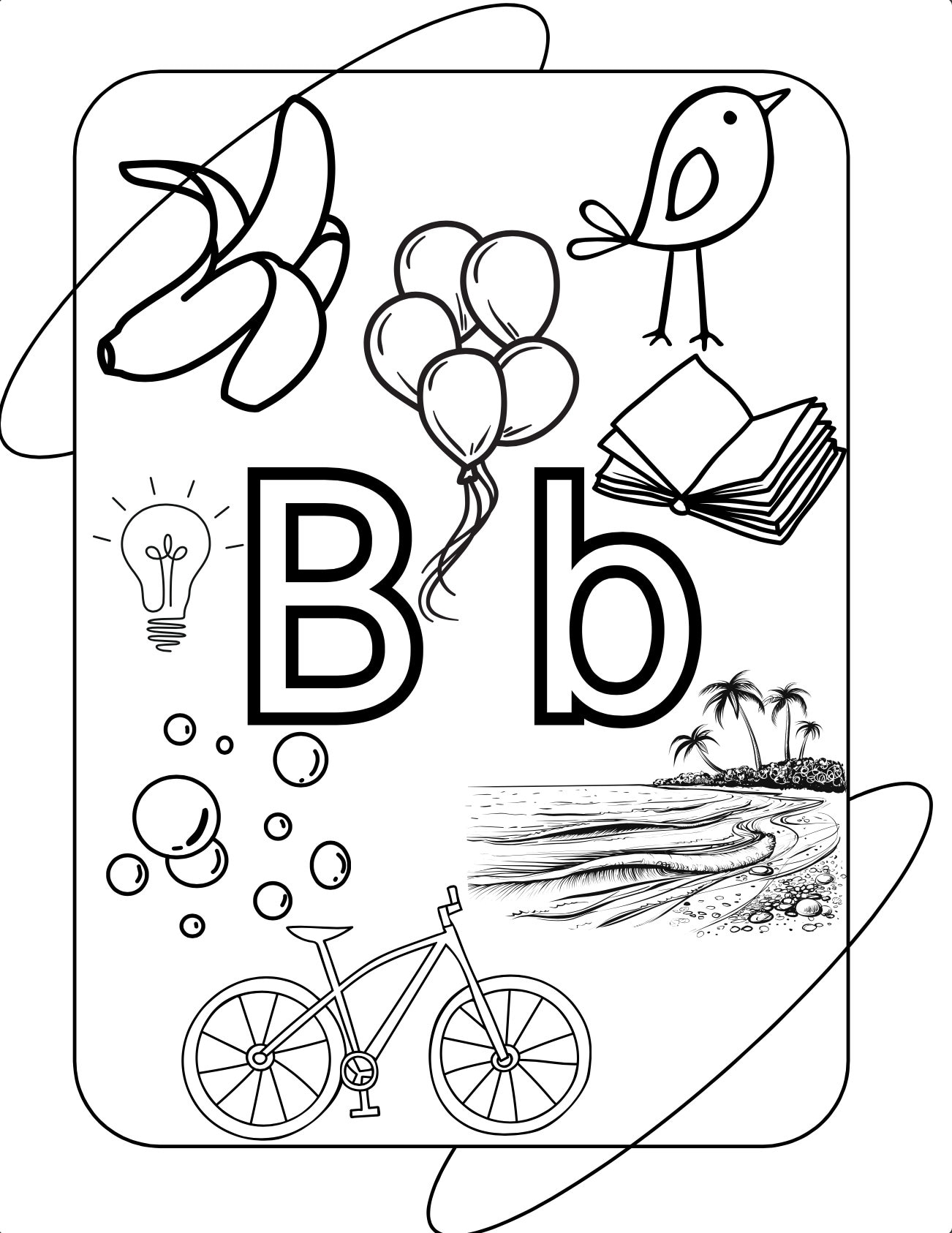 26 Alphabet Flashcards, Printable Coloring Pages for Kids, ABC