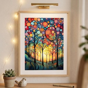 Abstract Nature Coloring Pages – Artistic Portraits, Landscapes (PDF Download) image 1