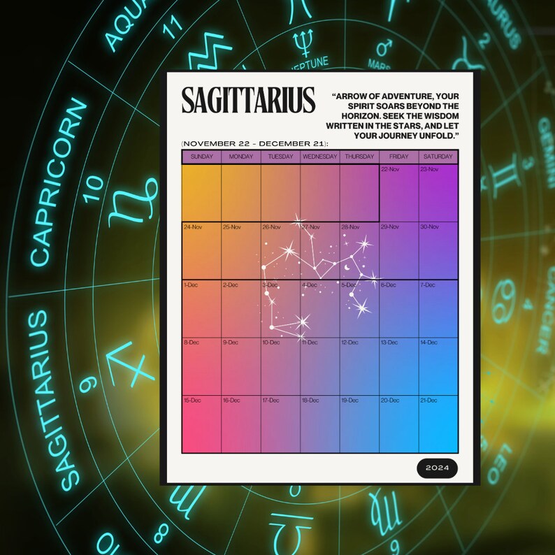 Zodiac Signs Calendar 2024 Dive Into Astrology Date Reference, Year