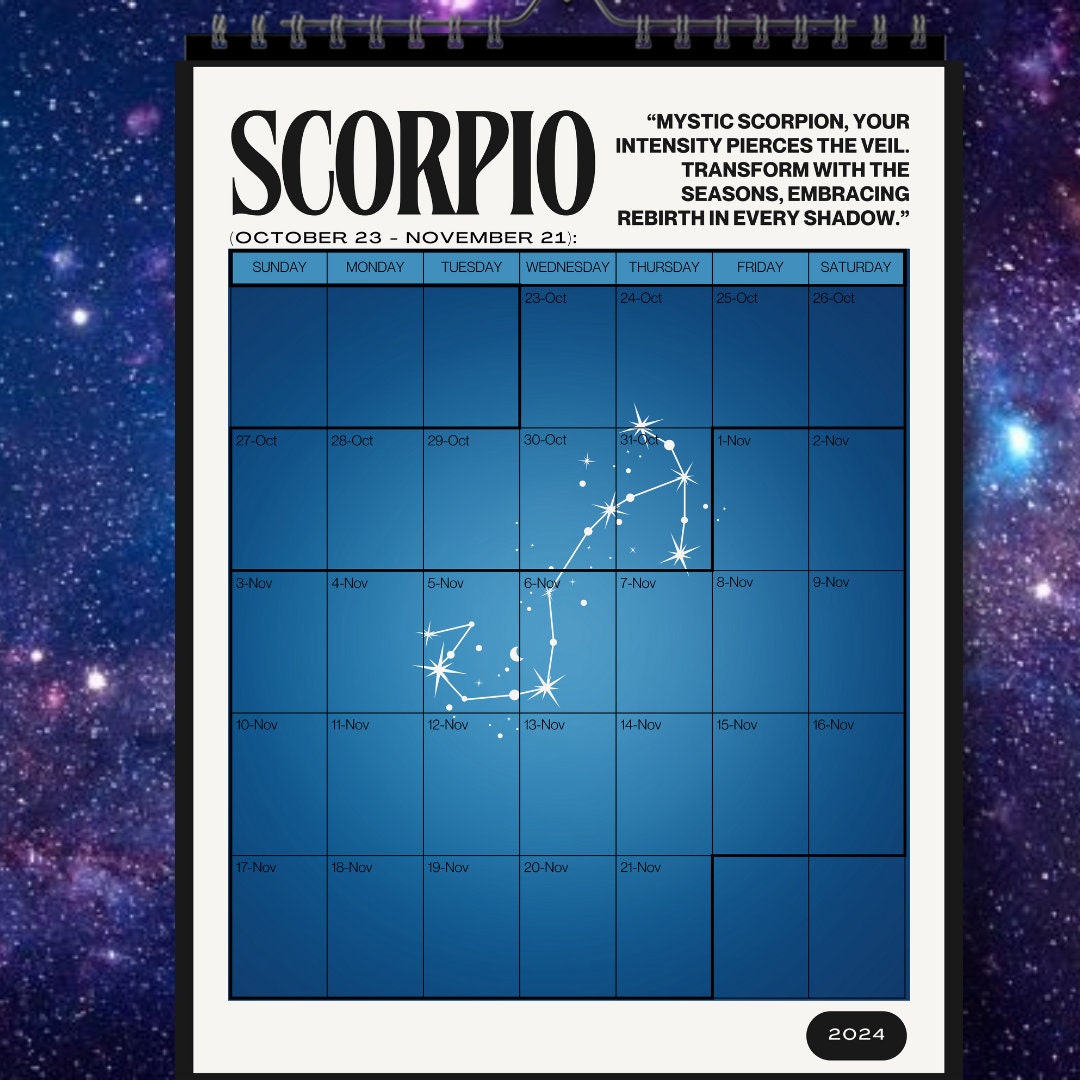 Zodiac Signs Calendar 2024 Dive Into Astrology Date Reference, Year