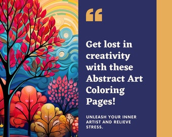 Abstract Nature Portraits Coloring Pages – Landscape, Villages, Flowers (PDF Download)