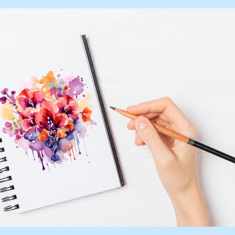Reverse coloring pages, abstract floral art