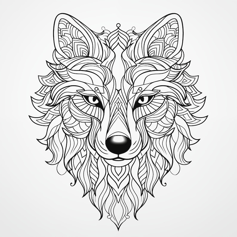 Mandala Art Animals Coloring Pages 30 Unique Designs, Therapeutic