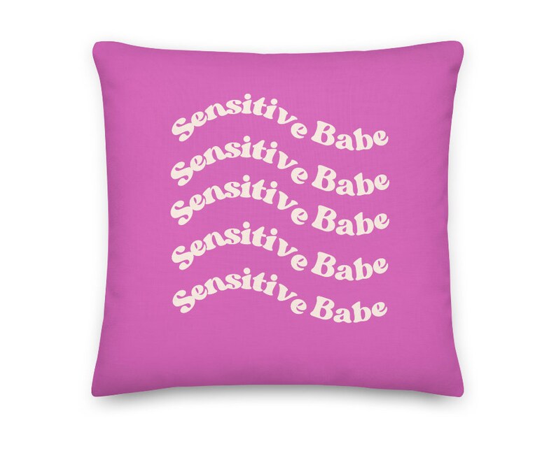 Sensitive Babe Pink Pillow image 1