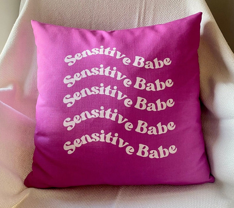 Sensitive Babe Pink Pillow image 2