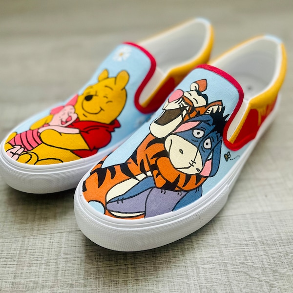 Winnie the Pooh Custom Painted Shoes! Pooh and Friends!