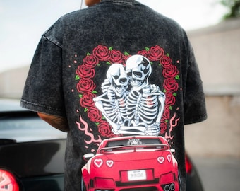 Valentine’s Ride With Me Acid Wash Tee