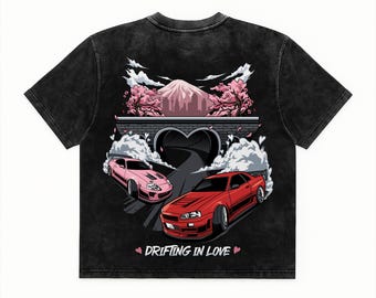 Drifting In Love Acid Wash Tee