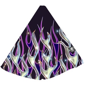 Purple Chrome Flames Shift Boot Universal