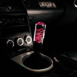 Sakura Clear Flower Shift Knob 6" | Universal Manual Car Shifter Cherry Flower