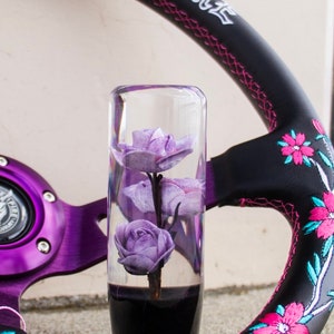 Deadly Purple Roses 6 Inch Shift Knob