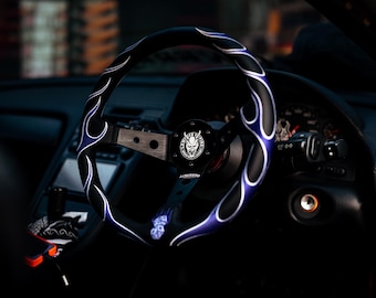 Purple Hellfire Steering Wheel 350mm