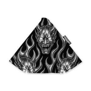 May include: Black and white shift boot cover featuring a detailed illustration of a Japanese Oni demon with horns and flames. The text "LOWRED" is visible on the side.