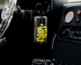 Yellow Sunflowers- Flower Shift Knob 6" | Roses Universal Manual Car Shifter