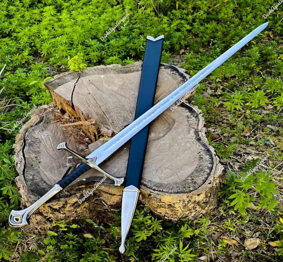 ANDURIL Sword of Strider, With Free Scabbard and Wall Mount, Lord of ...