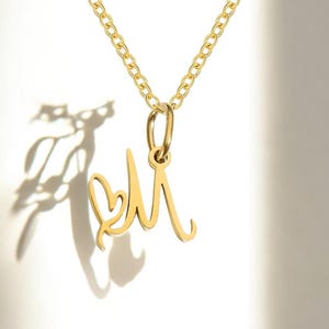 Collar minimalista de acero inoxidable con inicial: colgante con letras de la A a la Z, regalo de joyería