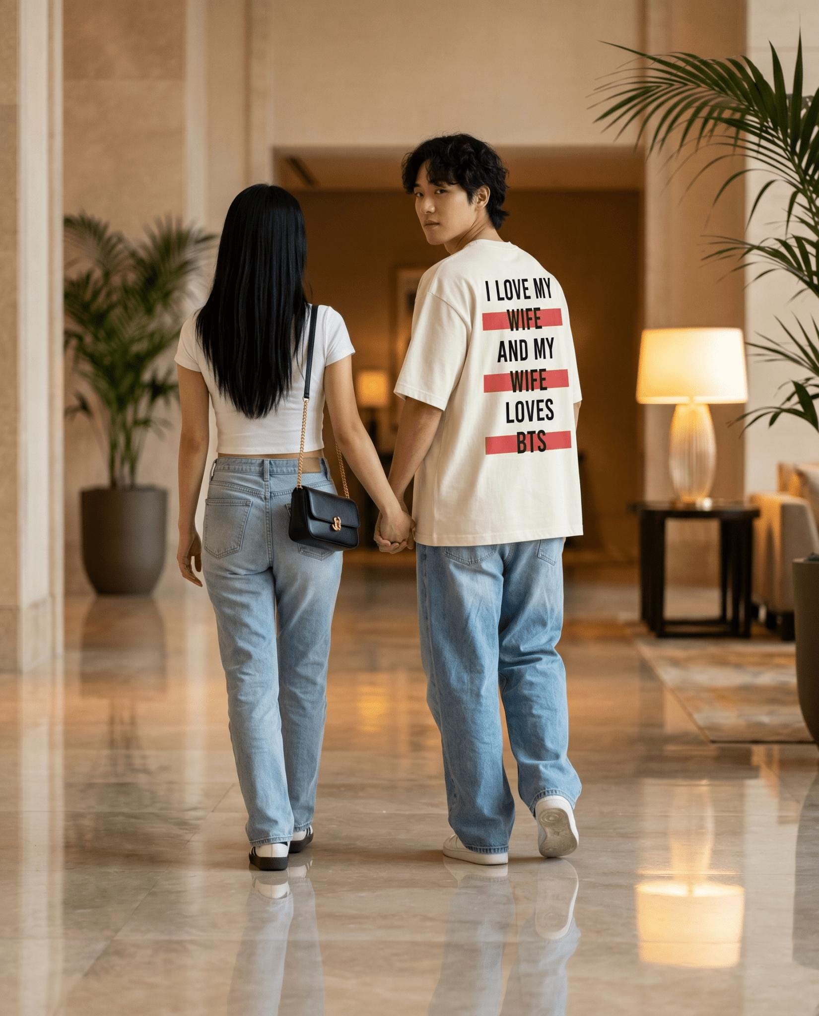 BTS «I Love My Wife and My Wife Loves BTS» Oversized T-shirt