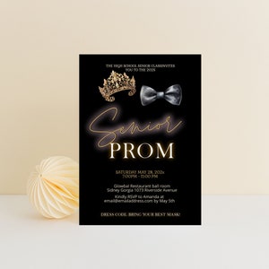 Editable Senior Prom Invitation Template (digital Download) - Etsy
