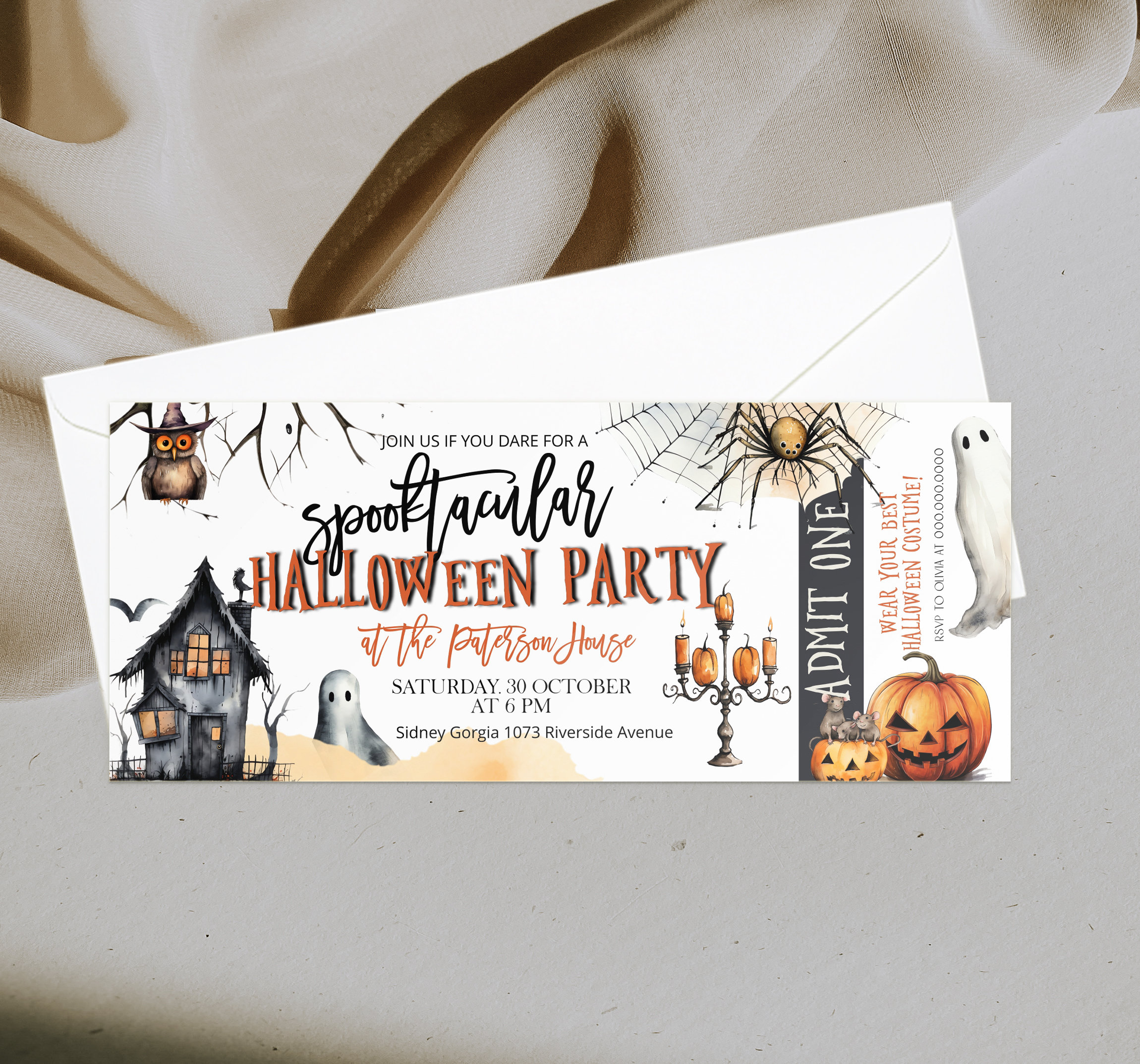 Haunted house tickets editable España