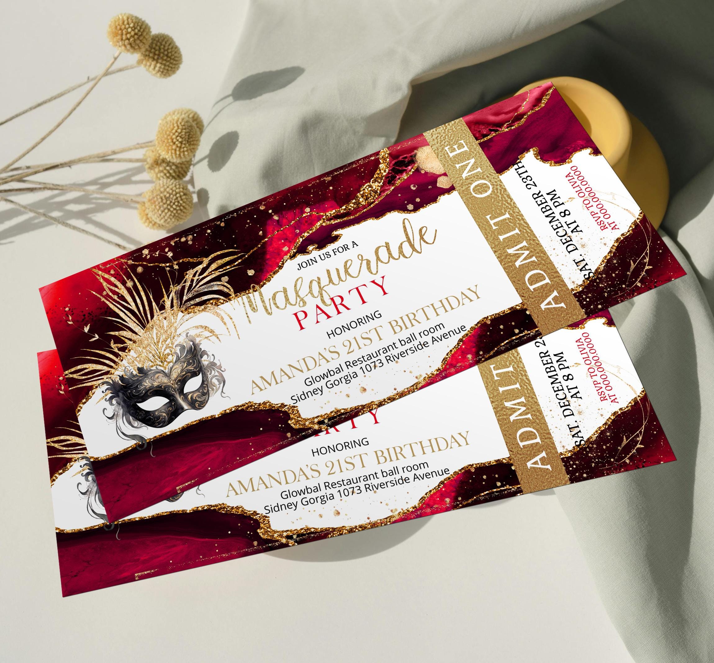 Red Numbered Tickets