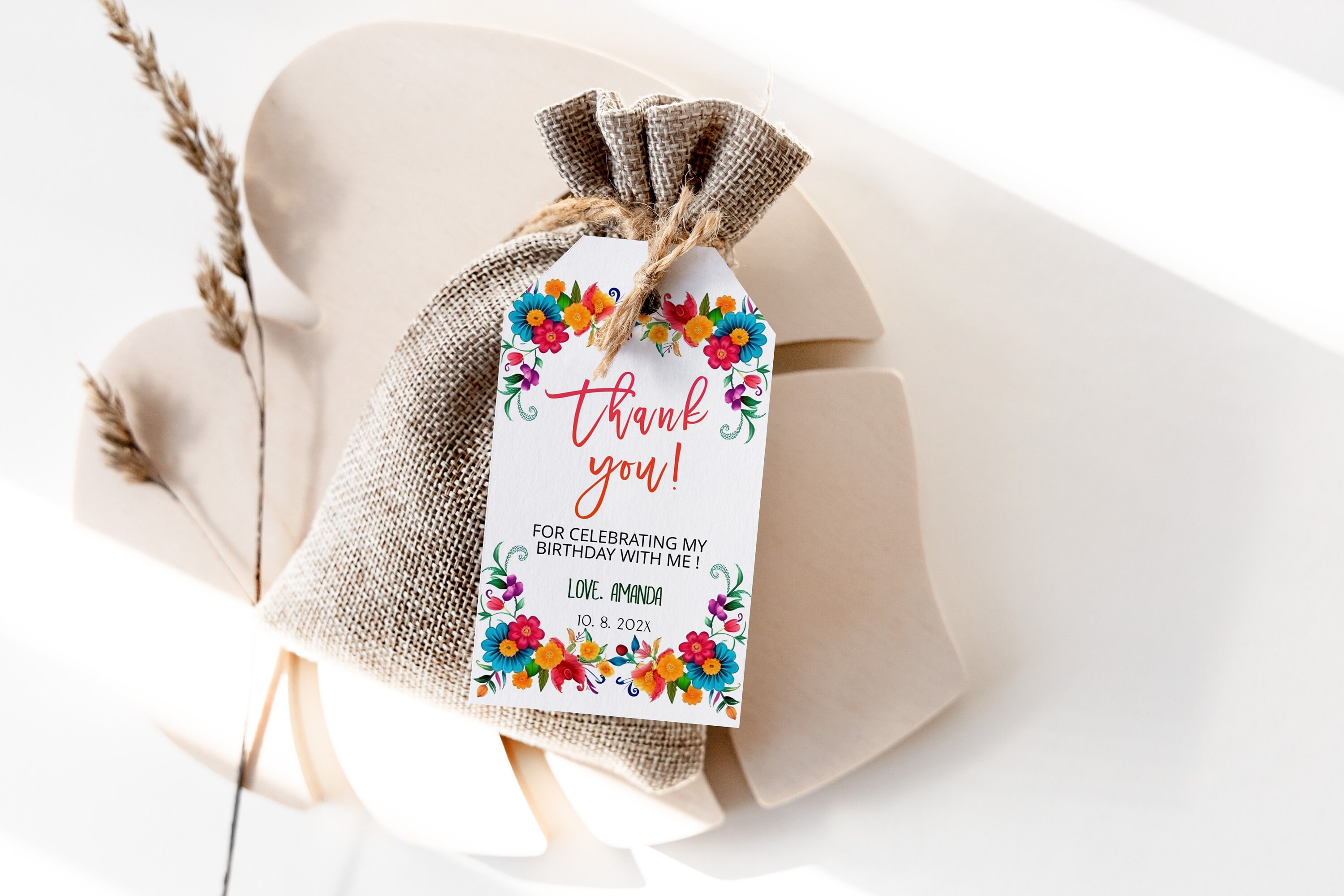Fiesta Favor Tag, Mexican Birthday Favor Tag, Birthday Gift Tags ...