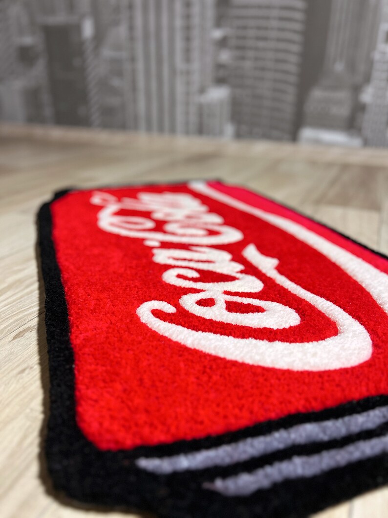Coca Cola Rug Handmade Rug in Acrylic & Cotton - Etsy