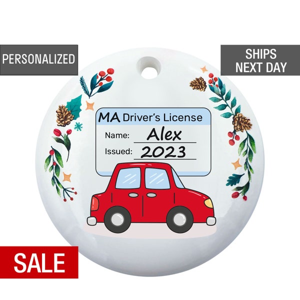 New Driver Christmas Ornament Personalized 2023, Driver License Ornament, Learned to Drive, New To Driving, I Can Drive