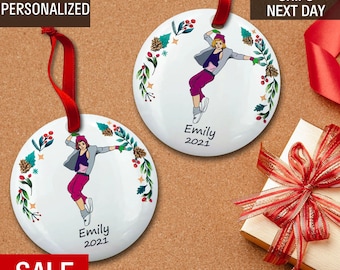 Hip-hop Dancer Girl Christmas Tree Ornament Personalized, Hip hop Dancer Ornaments