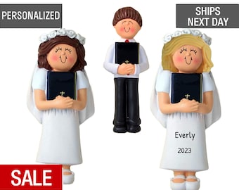 Personalized First Communion Ornament: Christening, Confirmation Gift