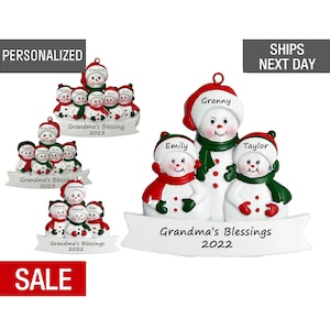 Grandma with Grandkids Christmas Ornament Personalized, Kids and Me Ornament, Grandfather with Kids Ornament, Gift for Grandparent