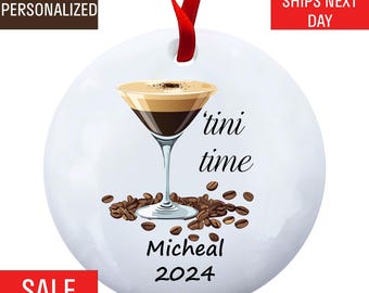 Espresso Martini Personalized Christmas Ornament Cocktail Lover Gift