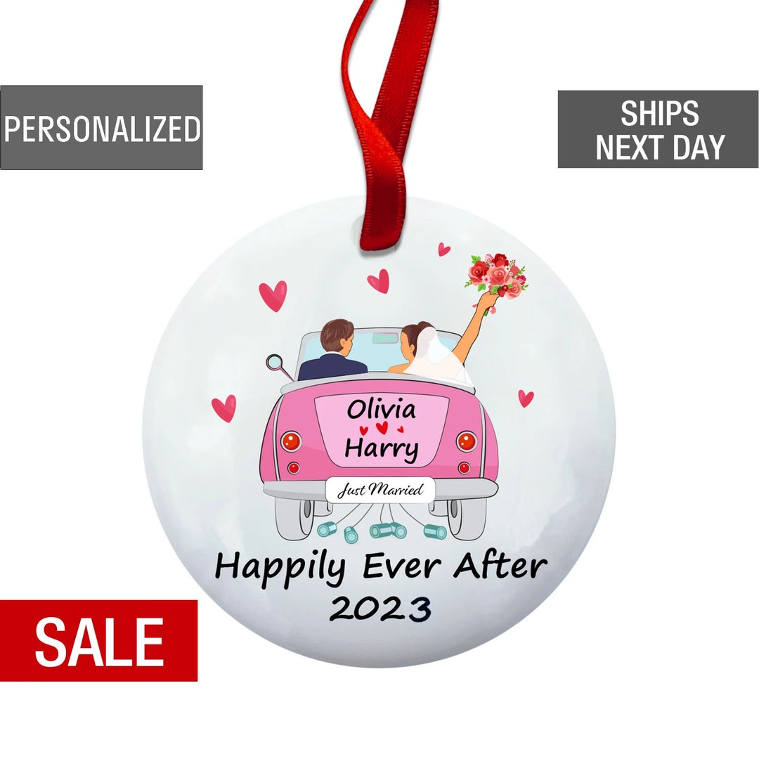 Wedding Christmas Ornament Personalized, Getting Married, Wedding Gift